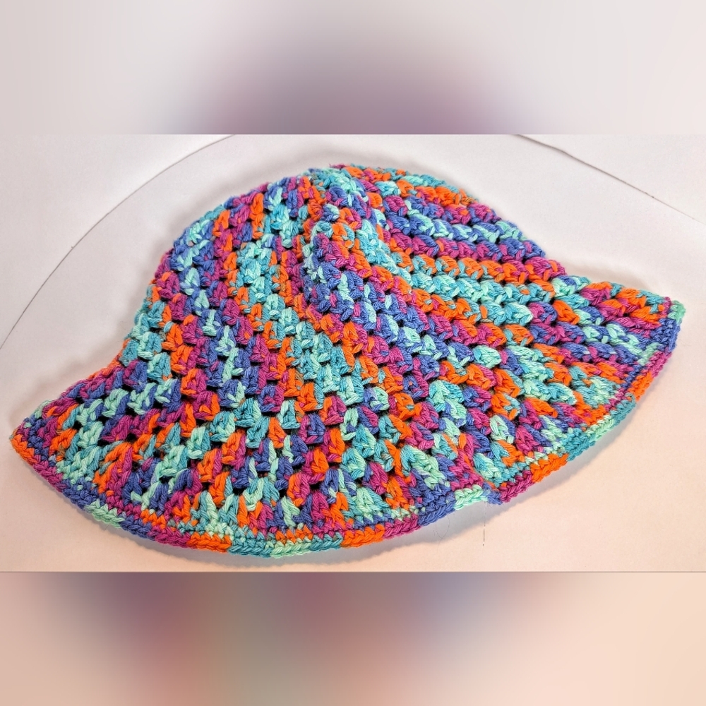 NEW, Crochet sunny bucket hat, 100% cotton, handmade - Picture 6 of 6